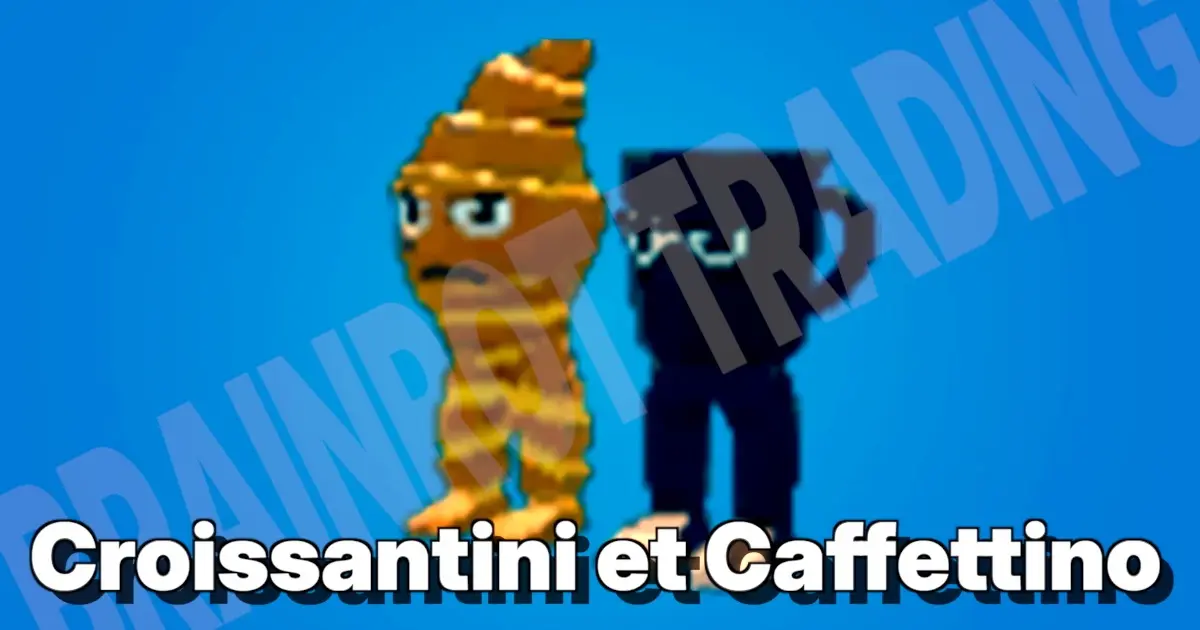 フォートナイトのブレインロットを盗めでコアソンティーニエカフェティーノ（カフェ）を入手してステータスを確認している画面