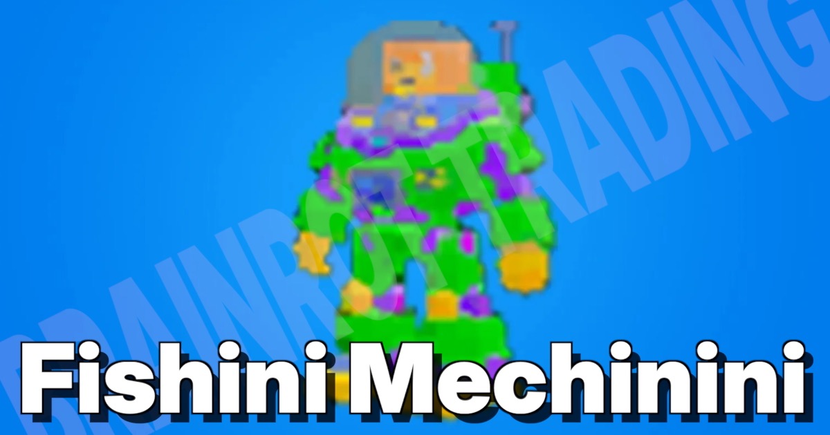 Fishini Mechininiの文字とキャラクター画像。バズ・ライトイヤーに似てる